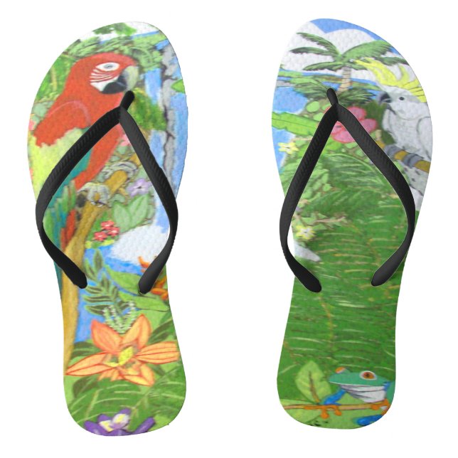 Tropical Paradise Flip Flops (Footbed)