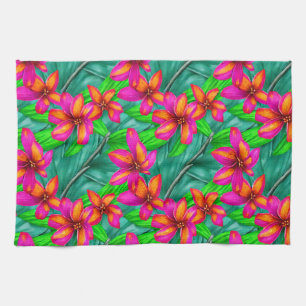 Tropical Paradise Floral Pattern Kitchen Towel