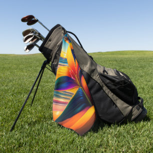 Tropical Paradise Flowers Golf Towel