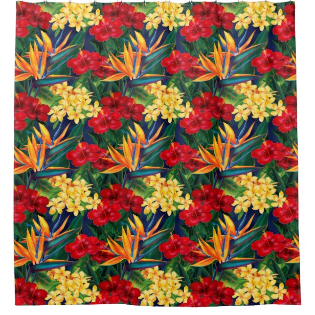 Tropical Paradise Hawaiian Floral Aloha Shirt (Front)