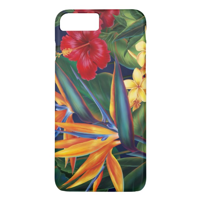 Tropical Paradise Hawaiian Floral Case-Mate iPhone Case (Back)