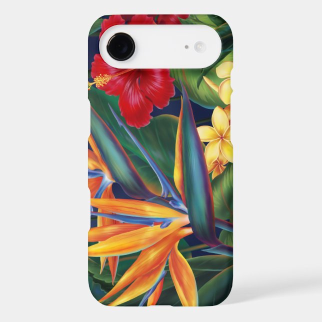 Tropical Paradise Hawaiian Floral Case-Mate iPhone Case (Back)