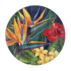 Tropical Paradise Hawaiian Floral Cutting Board