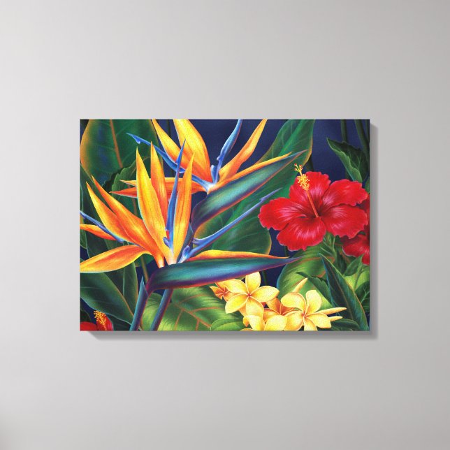 Tropical Paradise Hawaiian Wrapped Canvas (Front)