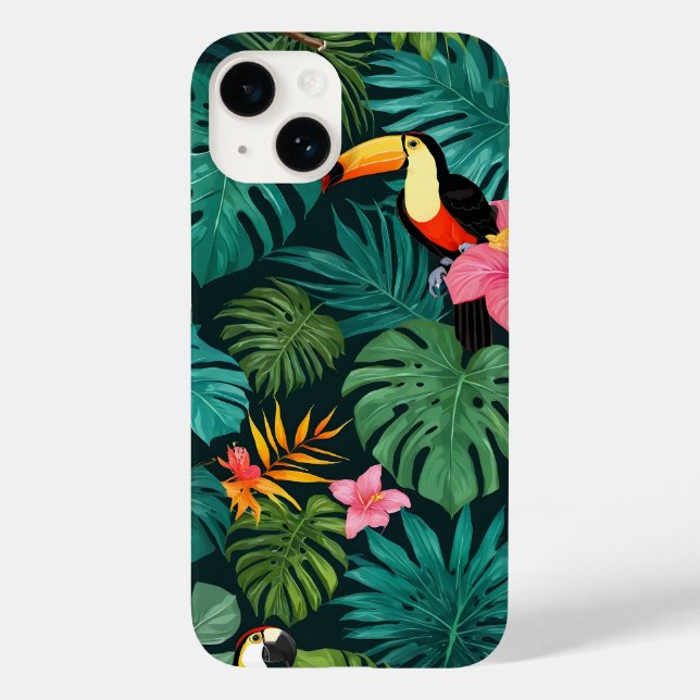 Tropical Paradise Jungle Pattern Case-Mate iPhone Case (Back)