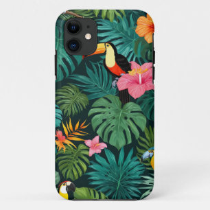 Tropical Paradise Jungle Pattern iPhone 11 Case