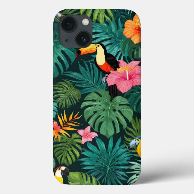 Tropical Paradise Jungle Pattern Case-Mate iPhone Case (Back)