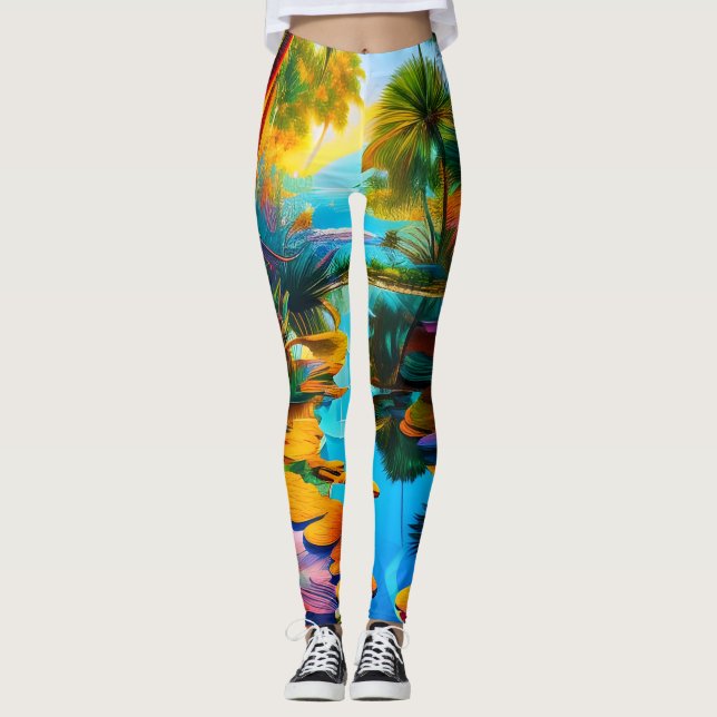Tropical Paradise  Leggings (Front)