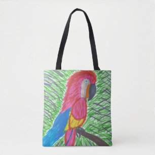 Tropical Paradise Macaw Tote Bag