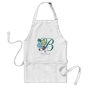 Tropical Paradise Monogram Name Barbara Standard Apron