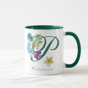 Tropical Paradise Monogram Name Patricia Mug