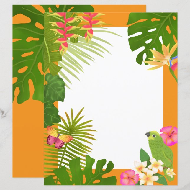 Tropical Paradise Orange Blank (Front/Back)