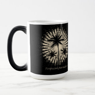 Tropical paradise palm tree sun magic mug