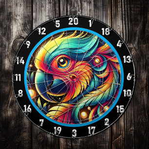 Tropical Paradise Parrot Dartboard Decor