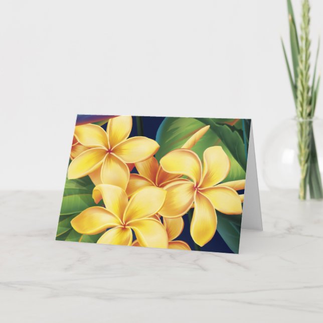 Tropical Paradise Plumeria Cards (Front)