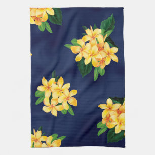 Tropical Paradise Plumeria Hawaiian Kitchen Towel