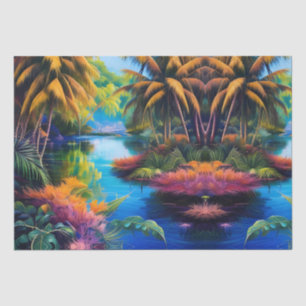 Tropical Paradise Reflection Tissue Paper