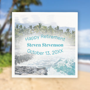 Tropical Paradise Retirement Napkin