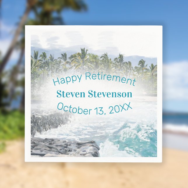 Tropical Paradise Retirement Napkin (Creator Uploaded)