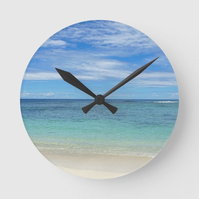tropical paradise round clock (Front)