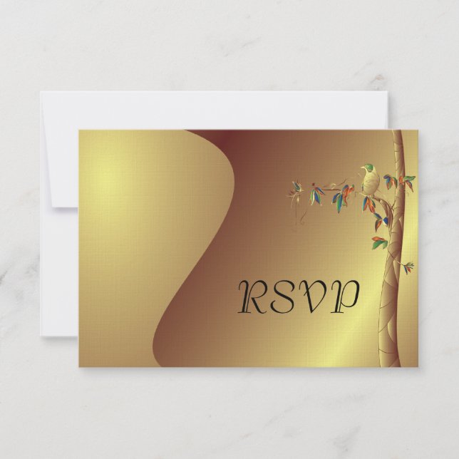 Tropical Paradise RSVP Wedding Invitation (Front)