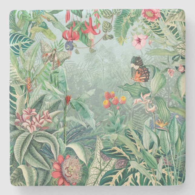 Tropical Paradise Stone Coaster (Front)