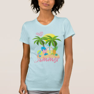Tropical Paradise Summer Love Beach Women's T-Shirt