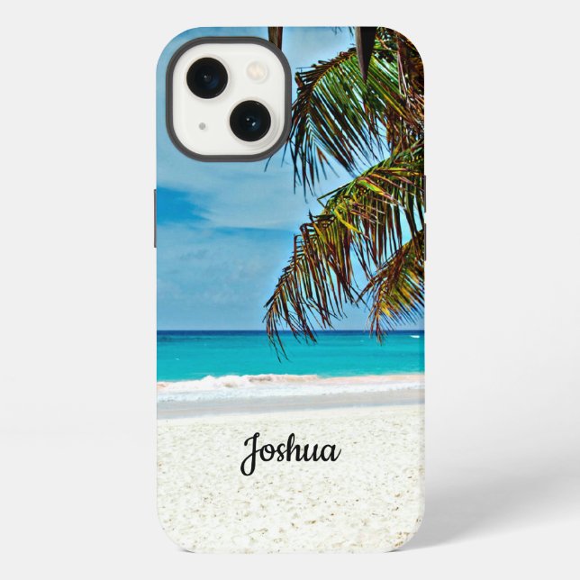 Tropical Paradise template, customizable iPhone Case (Back)