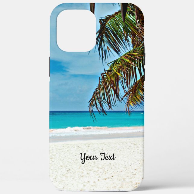 Tropical Paradise template, personalize Case-Mate iPhone Case (Back)