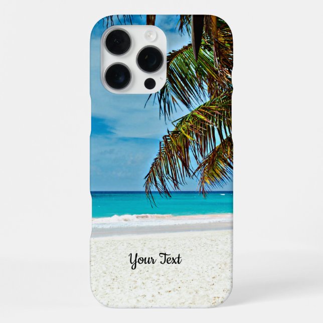 Tropical Paradise template, personalize, iPhone Case (Back)