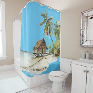 Tropical Paradise Thatched House Beach