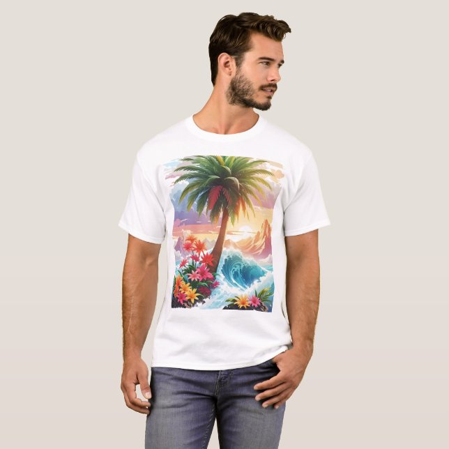 Tropical Paradise Vibes T-Shirt (Front Full)