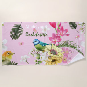 Tropical Paradise Wedding Party Favour Beach Towel