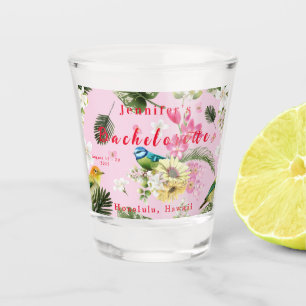 Tropical Paradise Weekend Trip Bachelorette Party Shot Glass