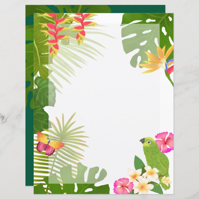 Tropical Paradise White Blank (Front/Back)