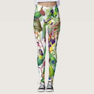 Tropical Parrot Birds All Over Print Leggings