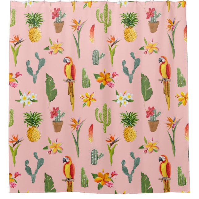 Tropical Parrot, Cactus Vintage Pattern. (Front)