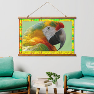 Tropical Parrot Hanging Tapestry
