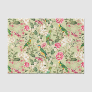Tropical Parrot Jungle - green Tissue Paper