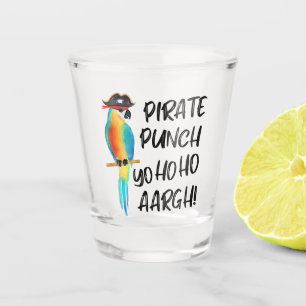 Tropical Parrot Pirate Punch Funny Shot Glass