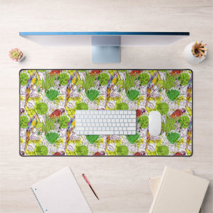 Tropical Parrots Desk Mat