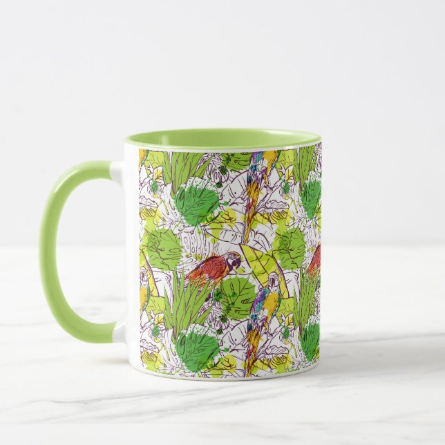 Tropical Parrots Mug (Left)