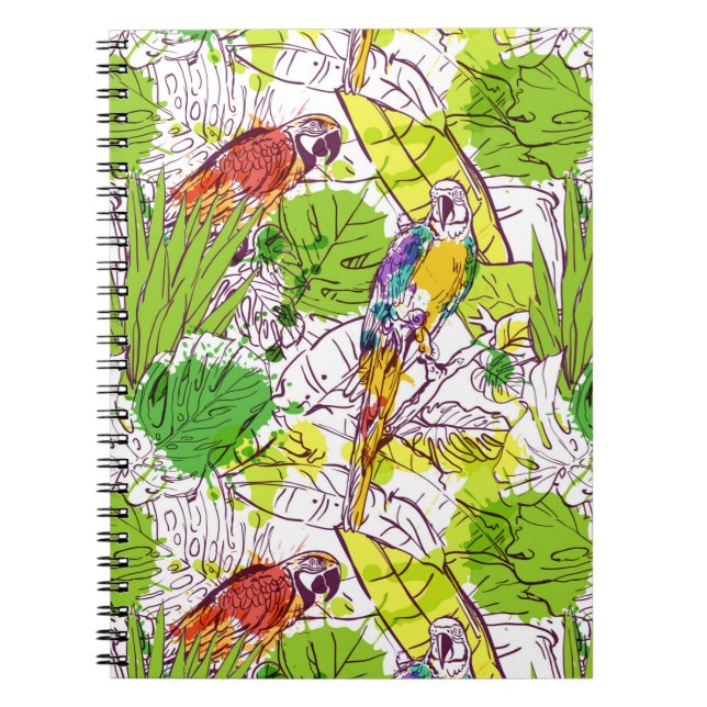Tropical Parrots Notebook (Front)