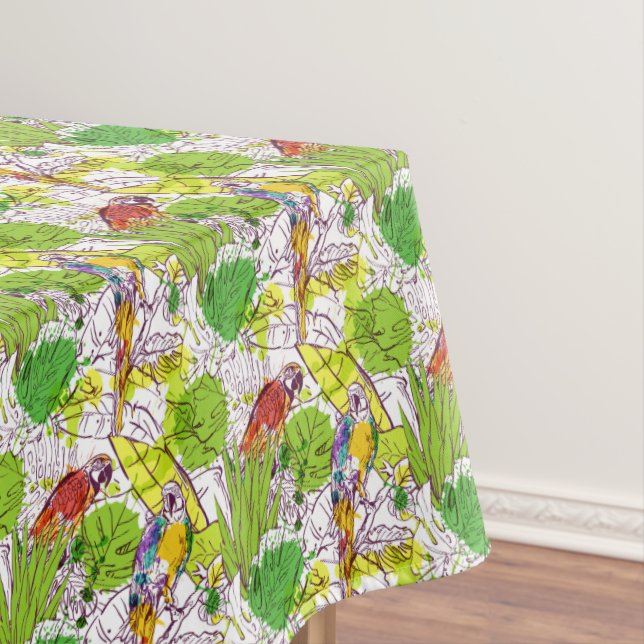 Tropical Parrots Tablecloth (In Situ)