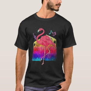 Tropical Party Animal Cool Exotic Bird Music Pink  T-Shirt