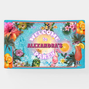 Tropical Party Banner (customizable)