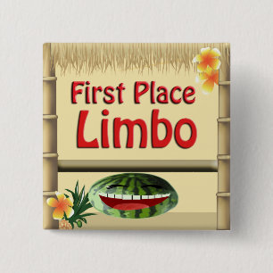 Tropical Party Tiki Hut 1st Place Limbo Button