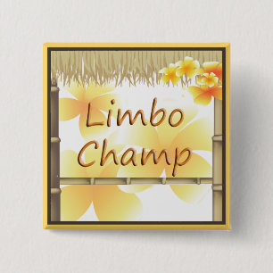 Tropical Party Tiki Hut Limbo Champ Button