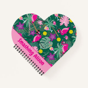 🤩Tropical party with pickleball, custom text  Notebook