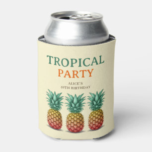 Tropical party with pineapple can cooler